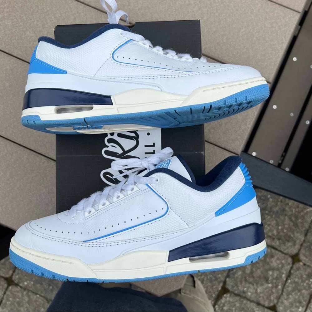 Jordan Sneakers White and Light Blue